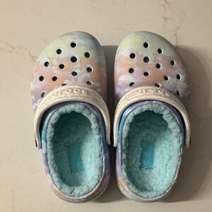 CROCS Kids Multicolor Fuzzy Lined